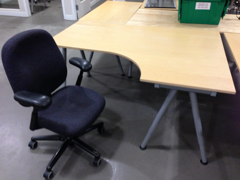 Ikea Galant righthand desk Herman Miller chair also avail… Flickr