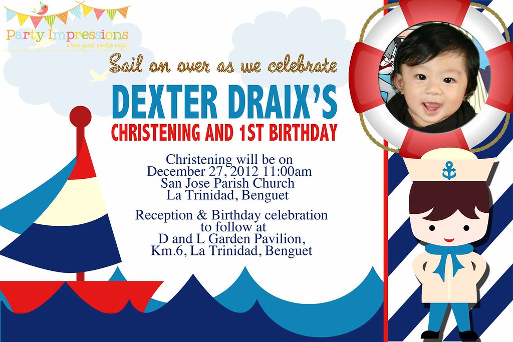 Nautical Birthday Party Invitation This Nautical/Sailor Bi… Flickr