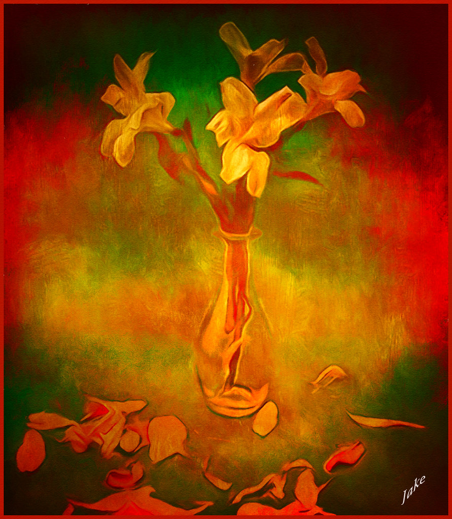 Falling petals My own textures used, Flowers by Tesco. John Waters