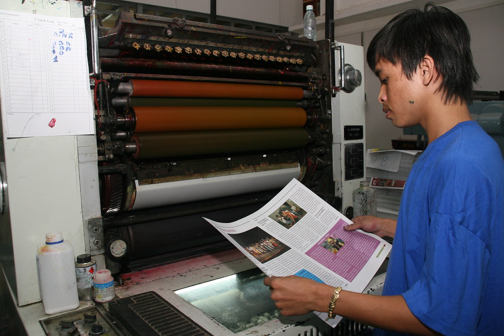 Printing house worker in Cambodia Hon Da comes from Takeo … Flickr
