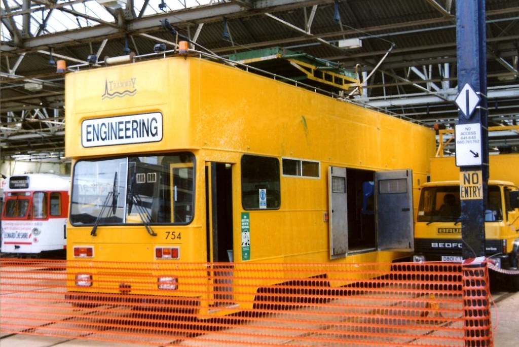 Blackpool Tramway works car 754 ar Rigby Road Depot on 28.… Flickr