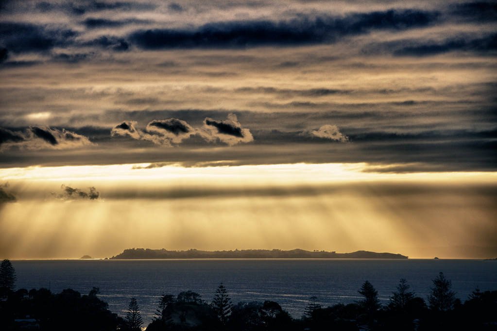 Rakino Dawn Island of Rakino at sunrise yesterday Mark Meredith