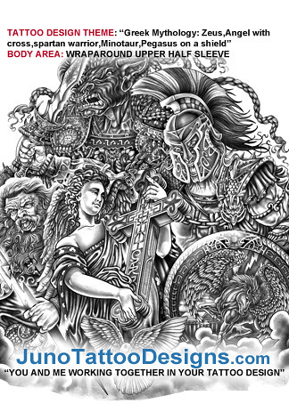 Mythology _Zeus_Spartan_Warrior_Tattoo_Design | Juno Tattoo Designs | Flickr 454_x_324_jpg