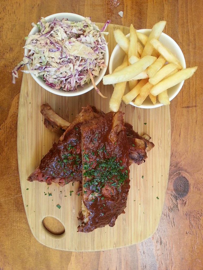 BBQ Ribs, coleslaw, chips AUD18 The Lounge SGS3 Flickr
