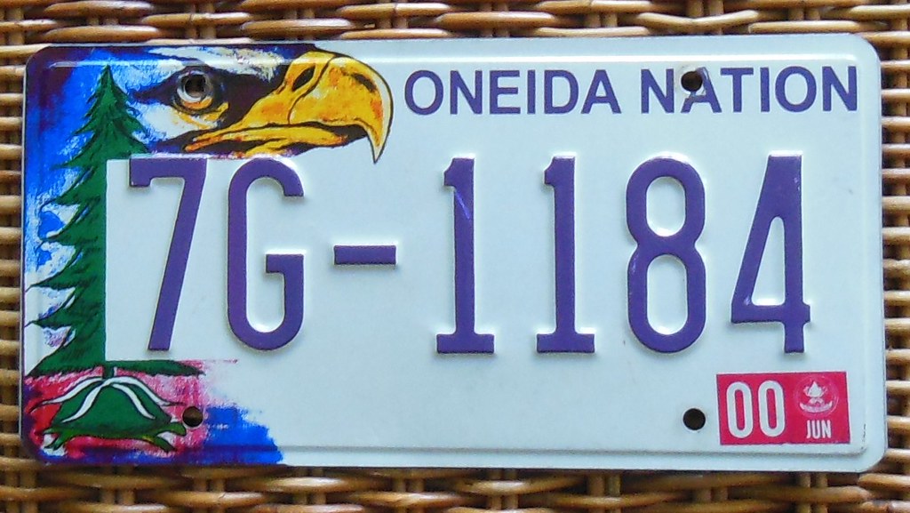 Oneida Nation Private Vehicle 2000 Native American License Plates