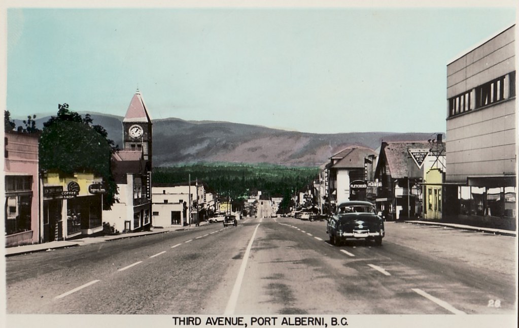 Postcard Port Alberni, BC, c.1952 "Third Avenue, Port Alb… Flickr