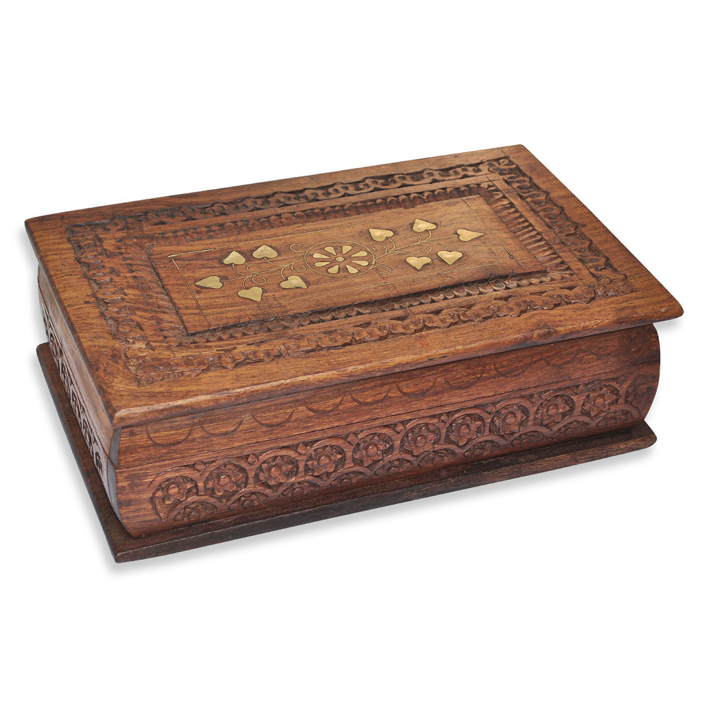 Wooden Jewelry Box Brass Inlay Work Handmade Accessories b… Flickr
