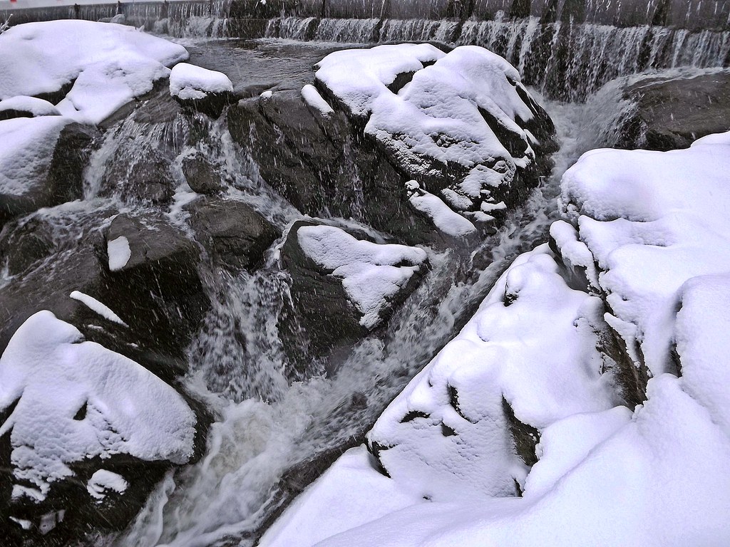 The Blackstone River During the Blizzard Blackstone , MA A… Flickr
