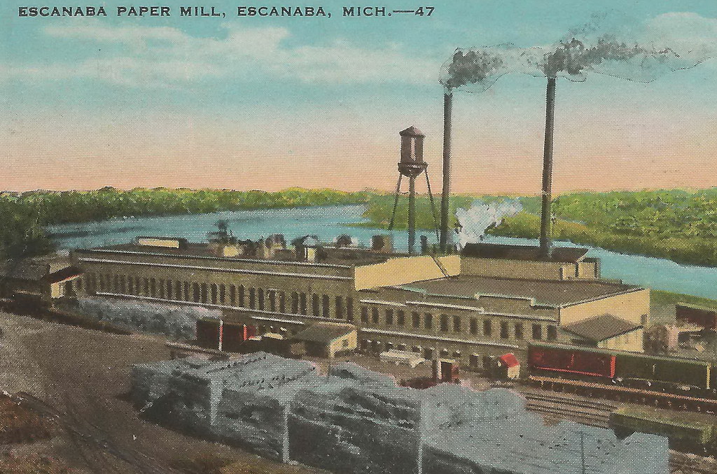 UP Escanaba MI PULP & PAPER Industry Circa 1910 Delta Coun… Flickr