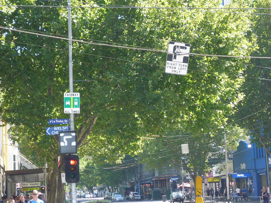Hook Turn Signage and LED Display Melbourne Corner of LaTr… Flickr