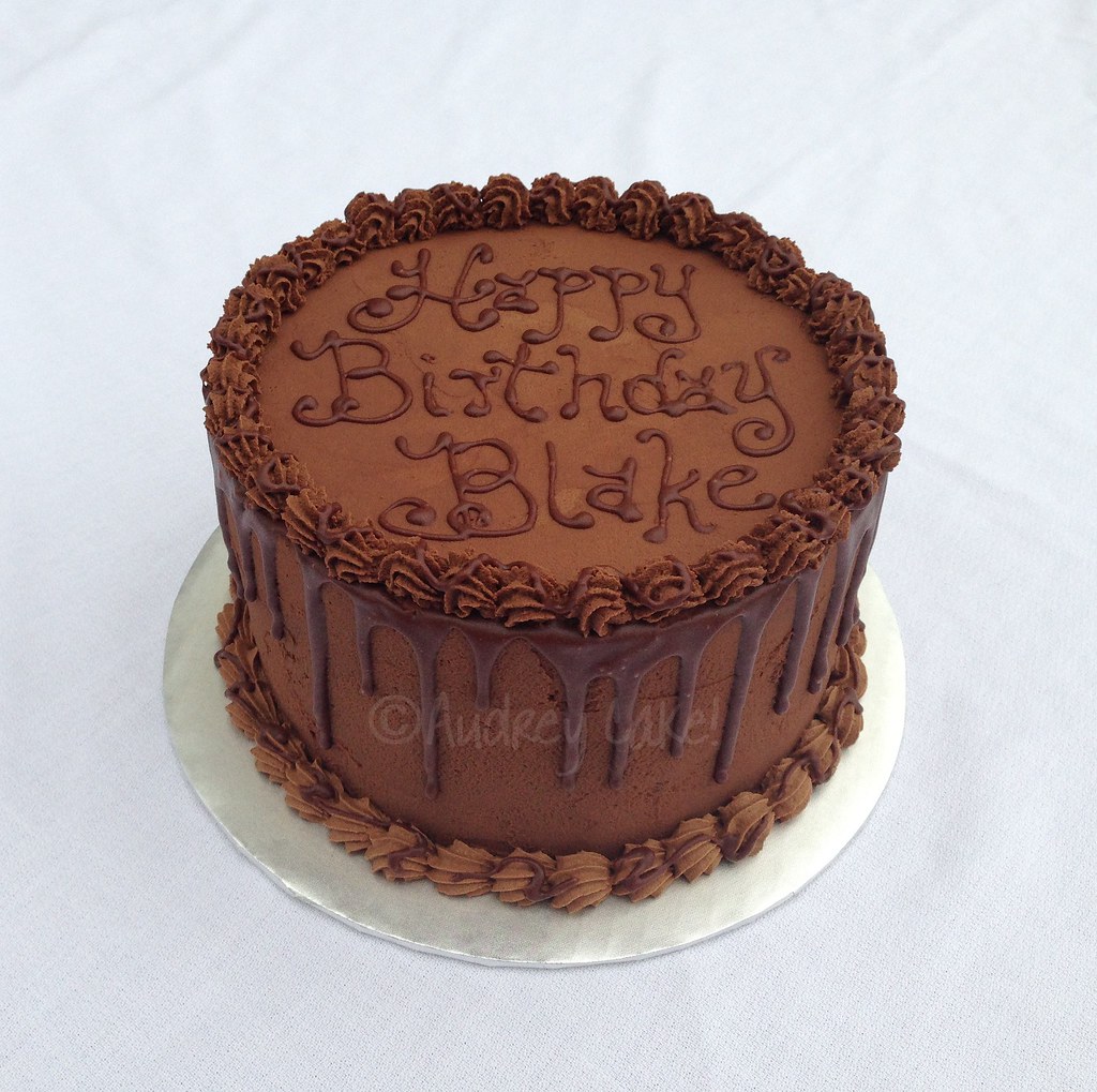 Chocolate Ganache Birthday Cake Chocolate inside and out, … Flickr