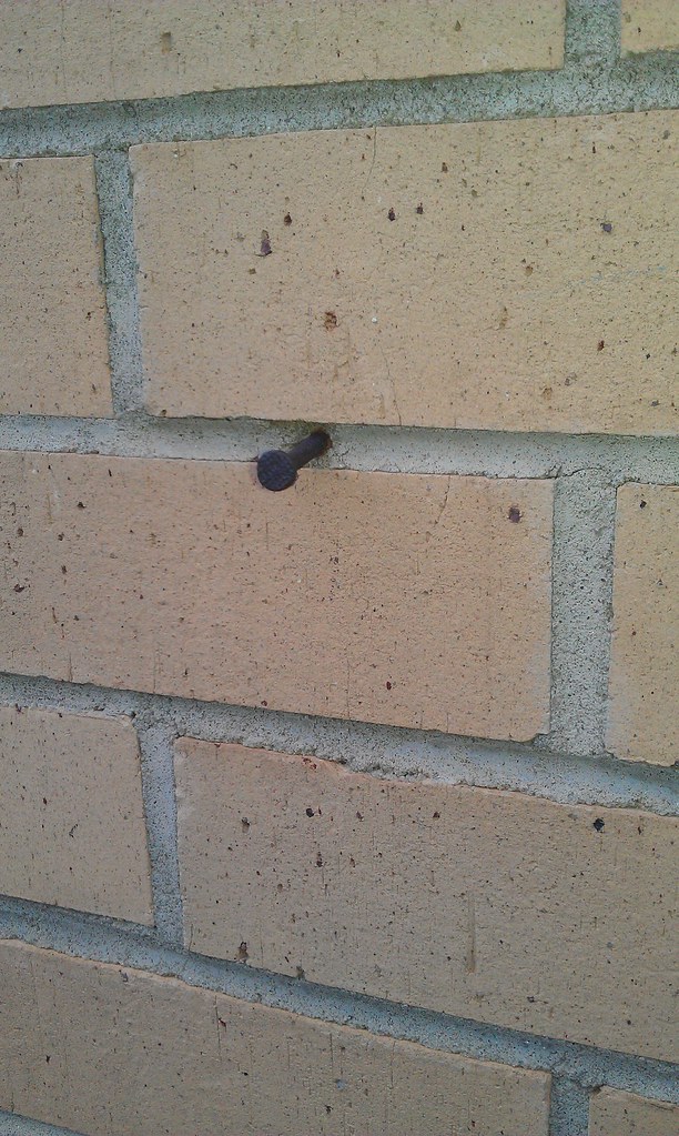 Nail in a Brick CHERRYVILLE, NORTH CAROLINA anotherpath5 Flickr