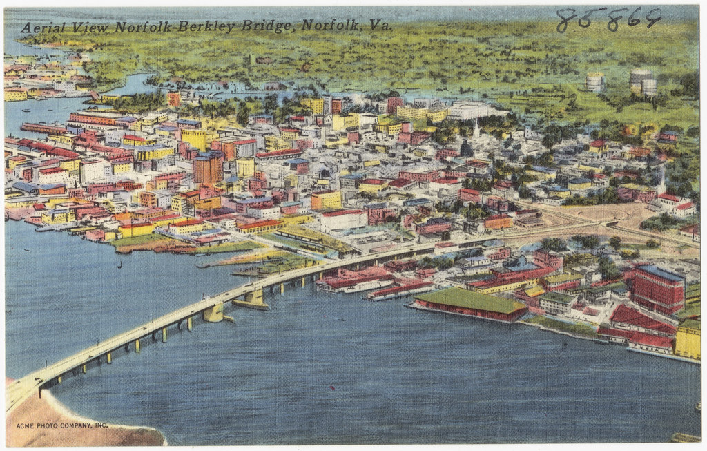 Aerial view Norfolk Berkley Bridge, Norfolk, Va. Flickr