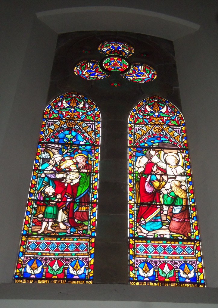 The first stained glass window installed in the church S… Flickr