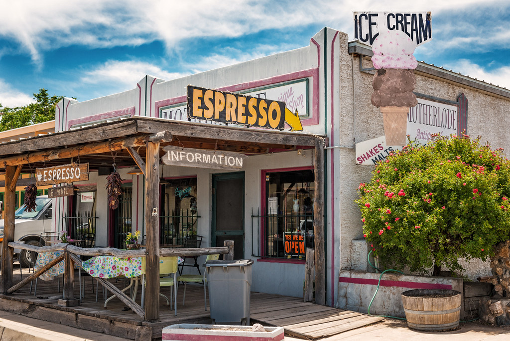 Railroad Ave businesses, view 02, Willcox, AZ, USA Flickr