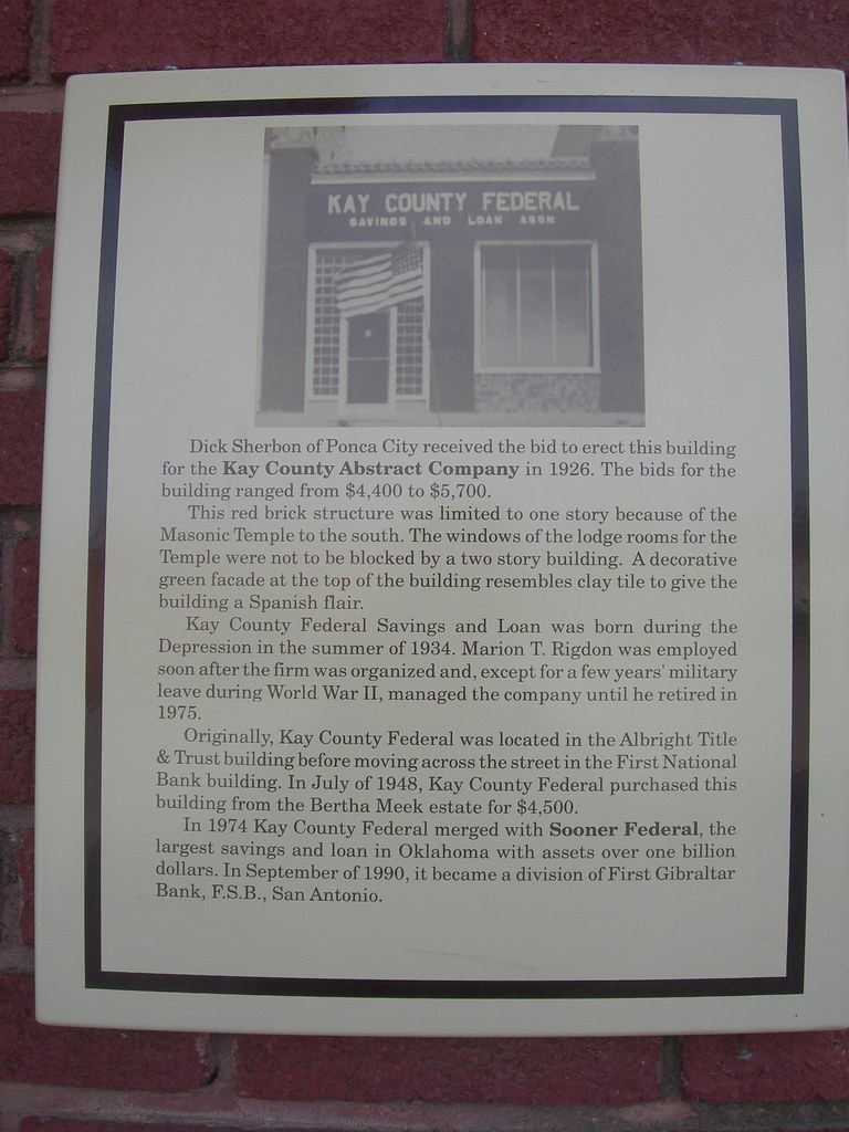 Kay County Abstract Company Marker Newkirk, Oklahoma Jimmy Emerson