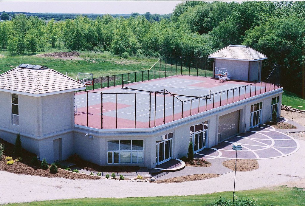 Residential Tennis Court Post tension concrete court with … Flickr