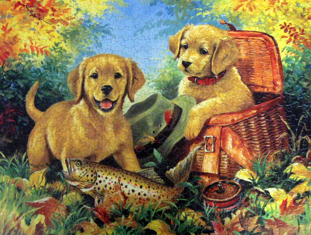 "Fishing Buddies" The completed 550piece jigsaw puzzle "F… Flickr