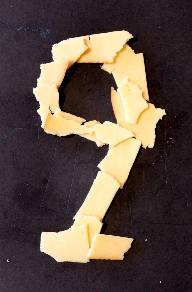 __number_9 letter made of gouda cheese from a cheesefont … Flickr