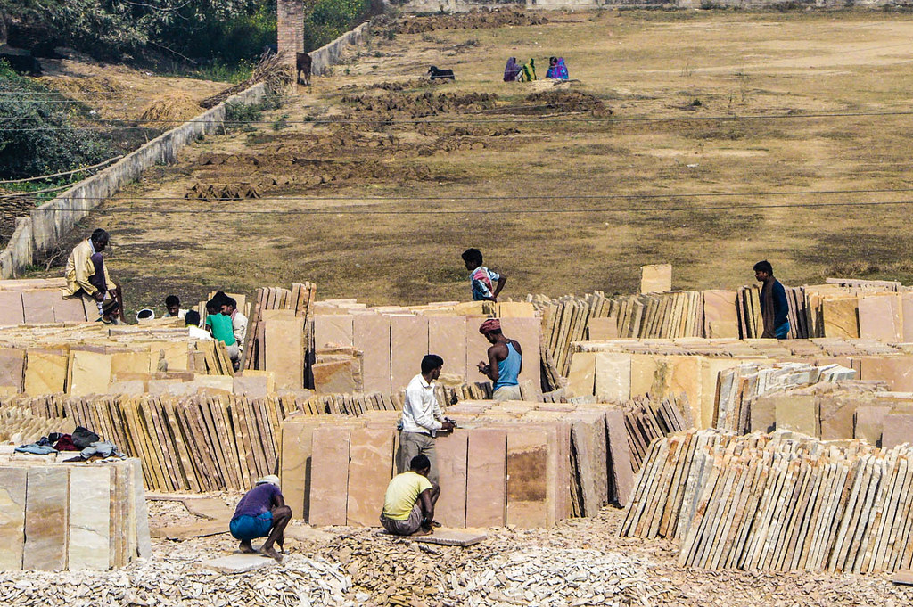 Marble Workers Marble workers working on site Bihar/ Ind… enis