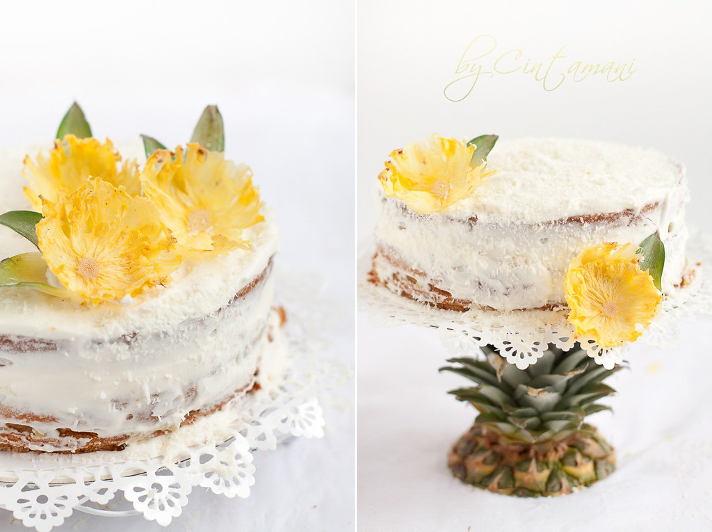 100 Vegan, Pineapple Flowers Cake Pinacolada (pineapple&c… Flickr