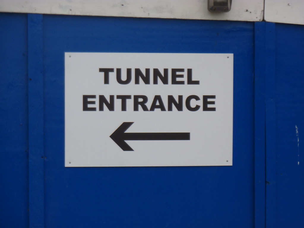 Tunnel Entrance You mean there's a tunnel behind this hoar… Flickr