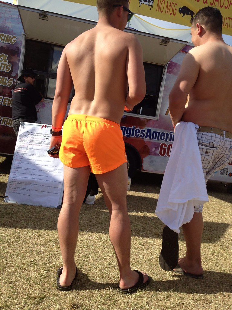 Guy in Orange Short Shorts frostedflake25 Flickr
