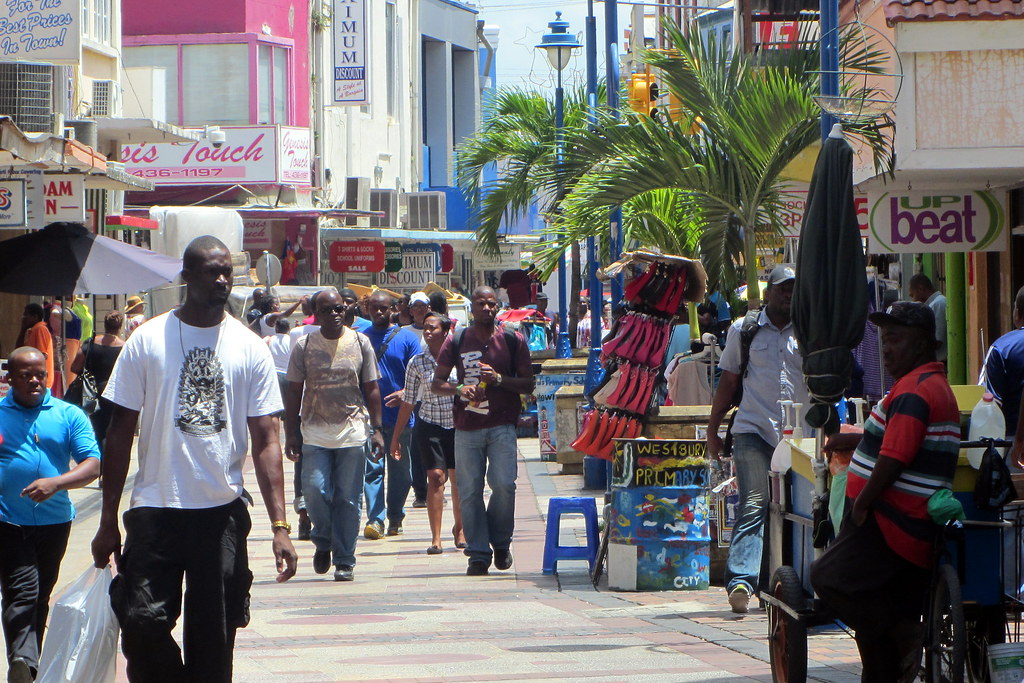 Swan St. Pedestrian shopping street, Bridgetown, Barbados