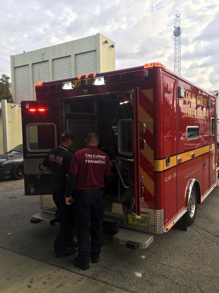 EMS Students and Coral Gables Fire Department On the