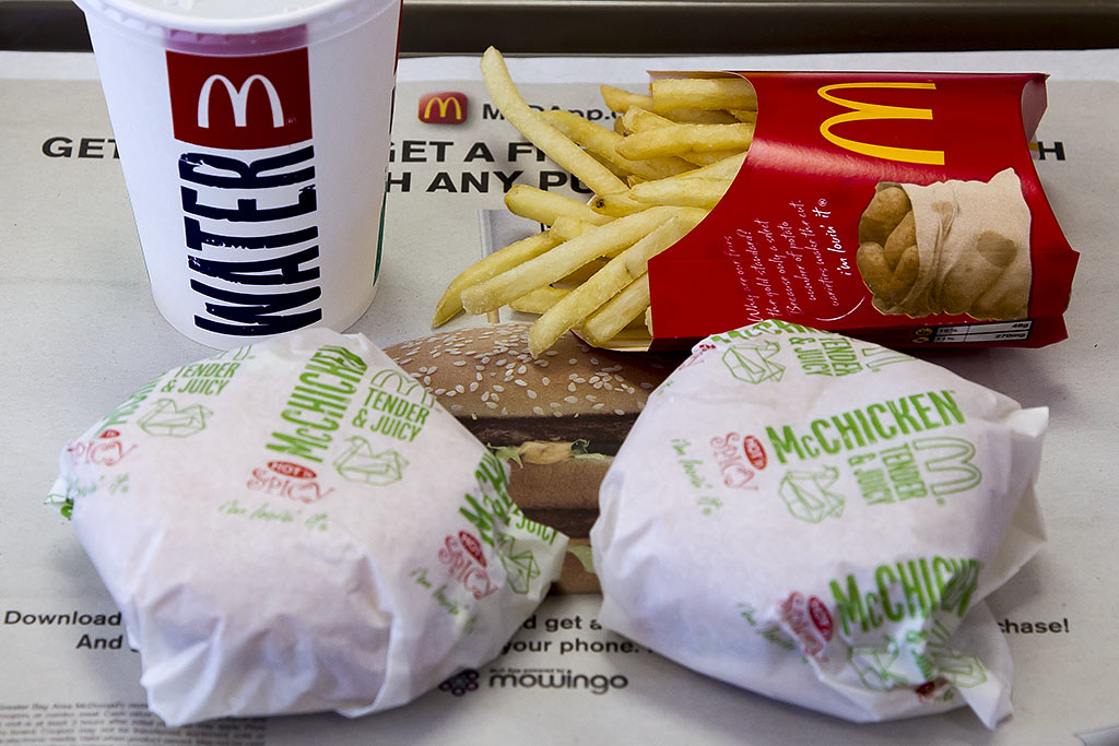 Hot 'n Spicy McChicken Meal 2 sandwiches, medium fries and… Flickr