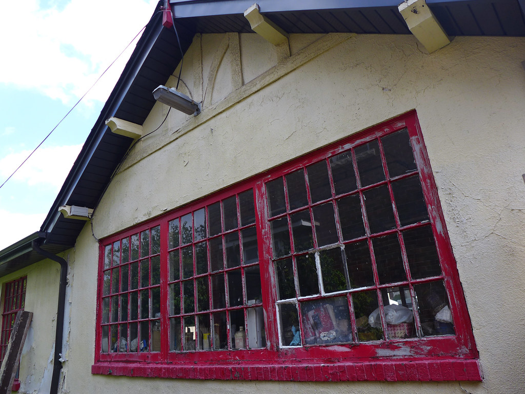 Red frame 72 window panes Locke St. garage Joe Flickr