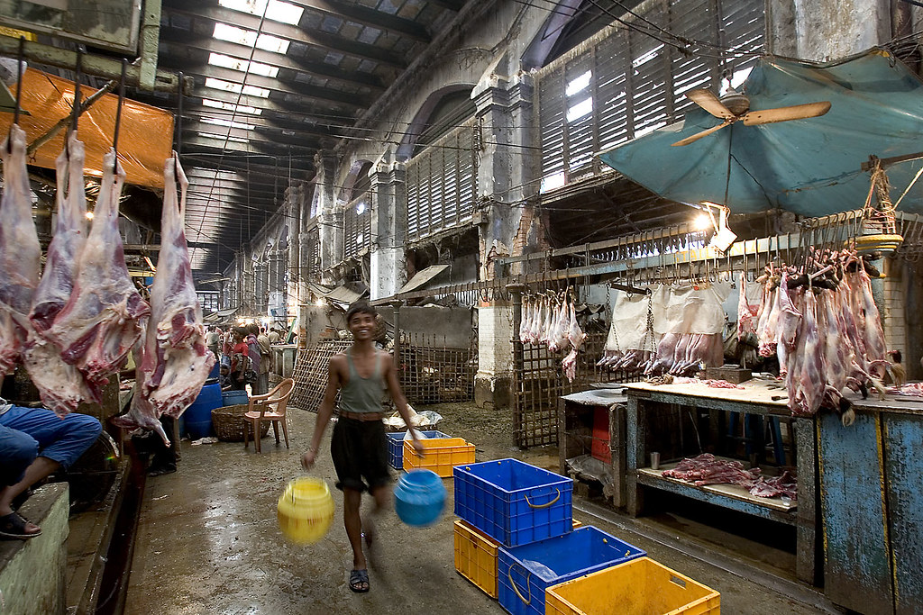 Hogg meat market 1 Hogg market, Calcutta Kolkata India Royan