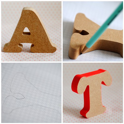 Decorating MDF letters Blogged at Torie BlogFac… Flickr