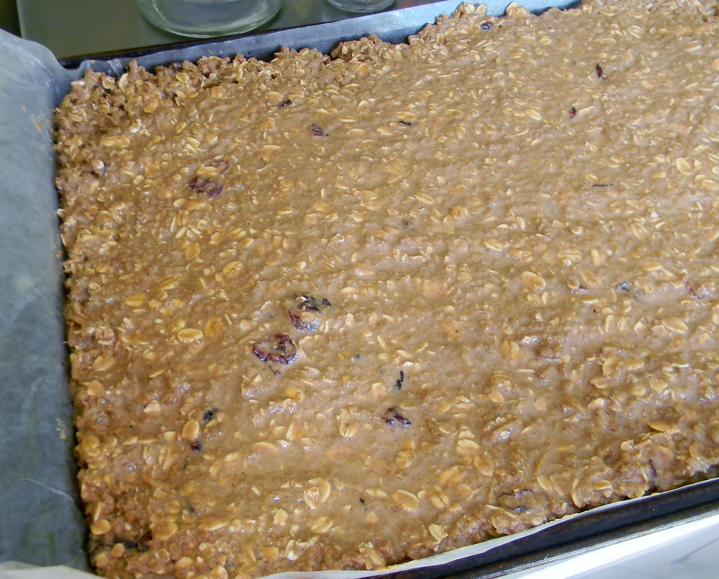 Homemade Fibre Bars Craisins and melted chocolate add inte… Flickr