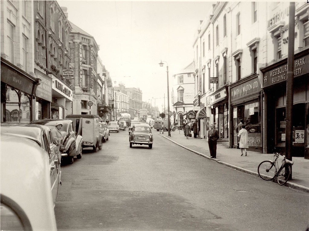 COMMERCIAL RD. BOURNEMOUTH. DORSET. OCTOBER 1959 Looking u… Flickr
