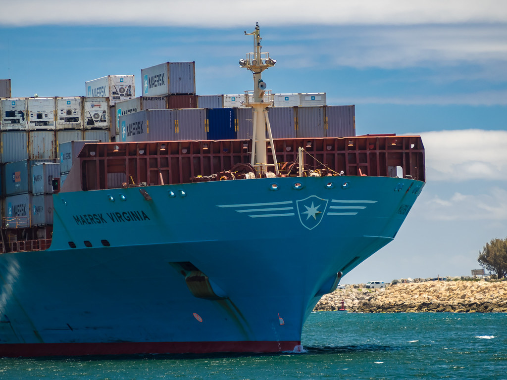 Maersk Virginia Bow The panamax sized container ship, Ma… Flickr