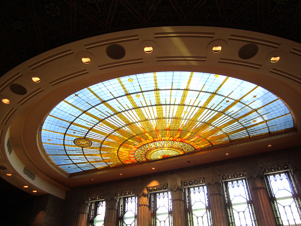 Stained glass skylight, Buffalo City Hall Buffalo City Hal… Flickr