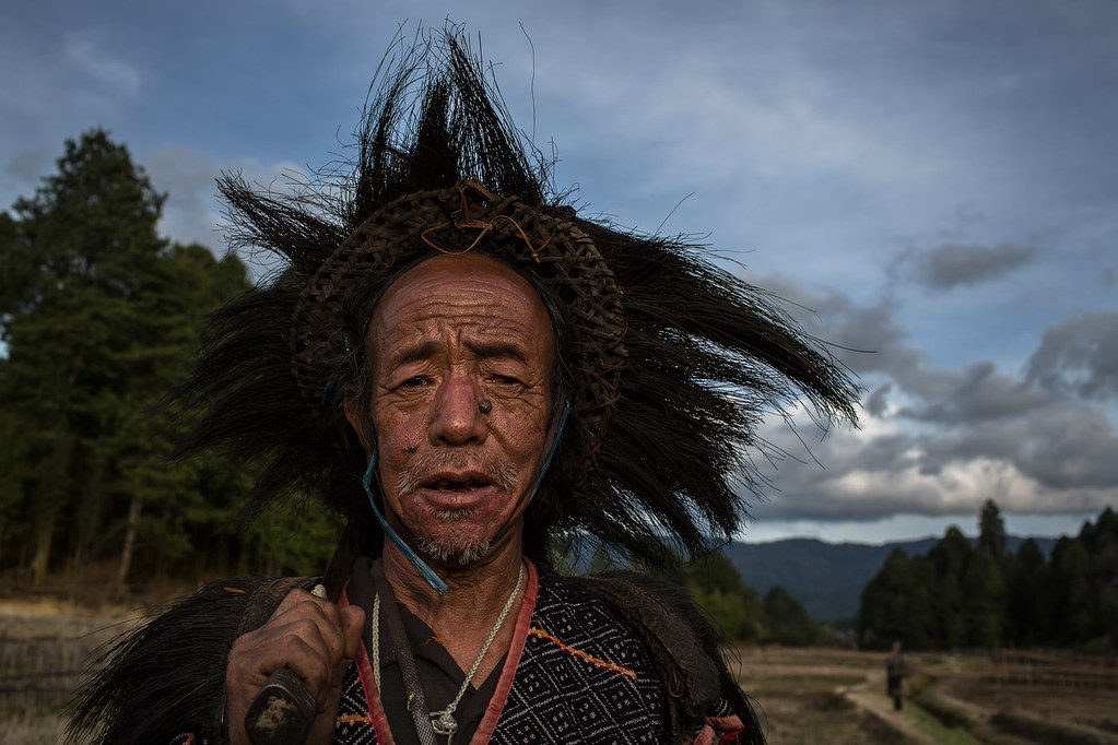 portrait of an old shaman, Apatani tribe www.facebook