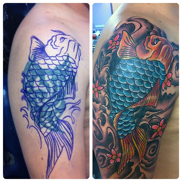 Cover Up Tattoo Fish Koi!!! #Tattoo #Ta2 #Tattookoi #Tatua… | Flickr 612_x_612_jpg
