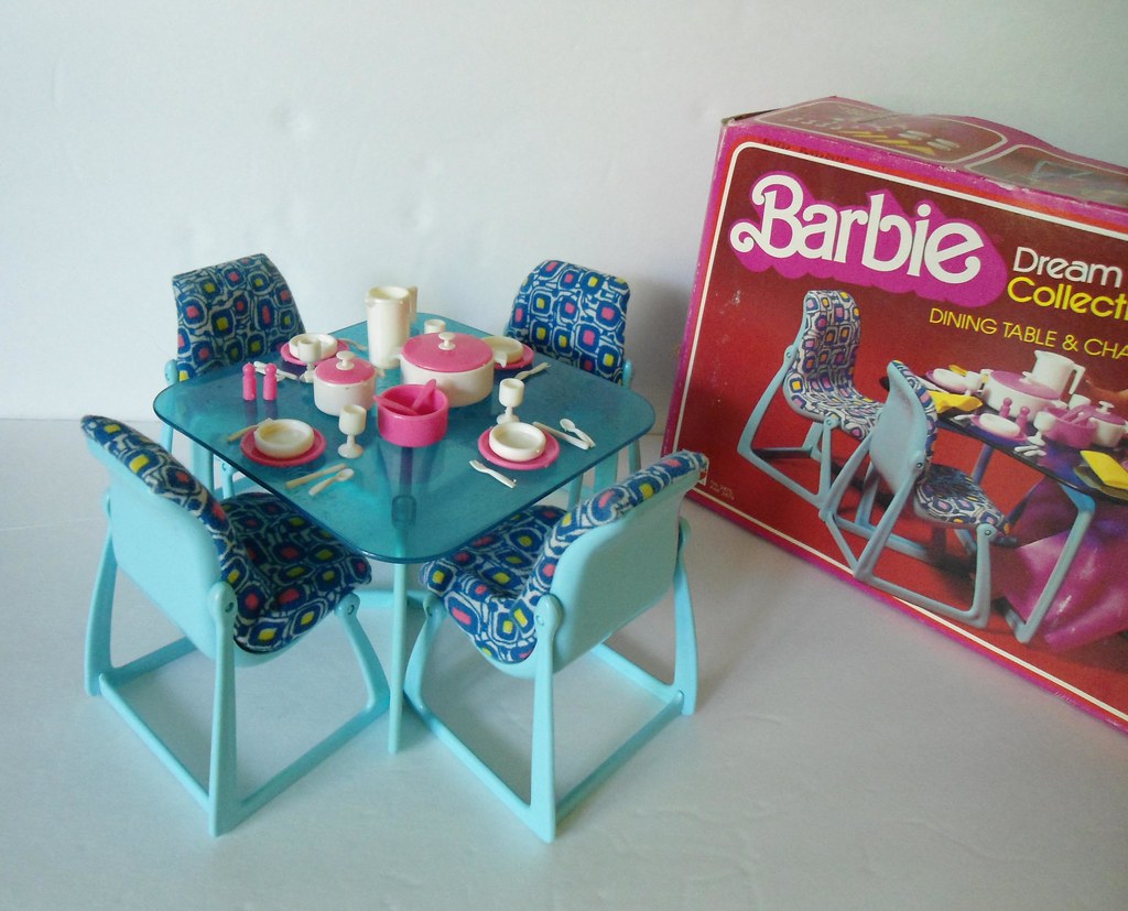 Vintage Mattel Barbie Dream Furniture Collection Dining Ro… Flickr