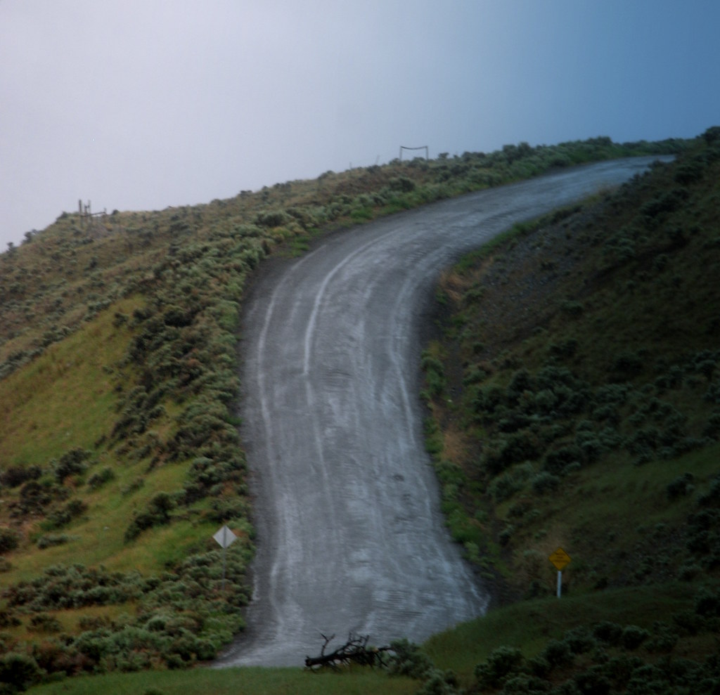 STEEP HILL....! A HILL...! WITH A GRAVEL ROAD....I'D NEED … Flickr