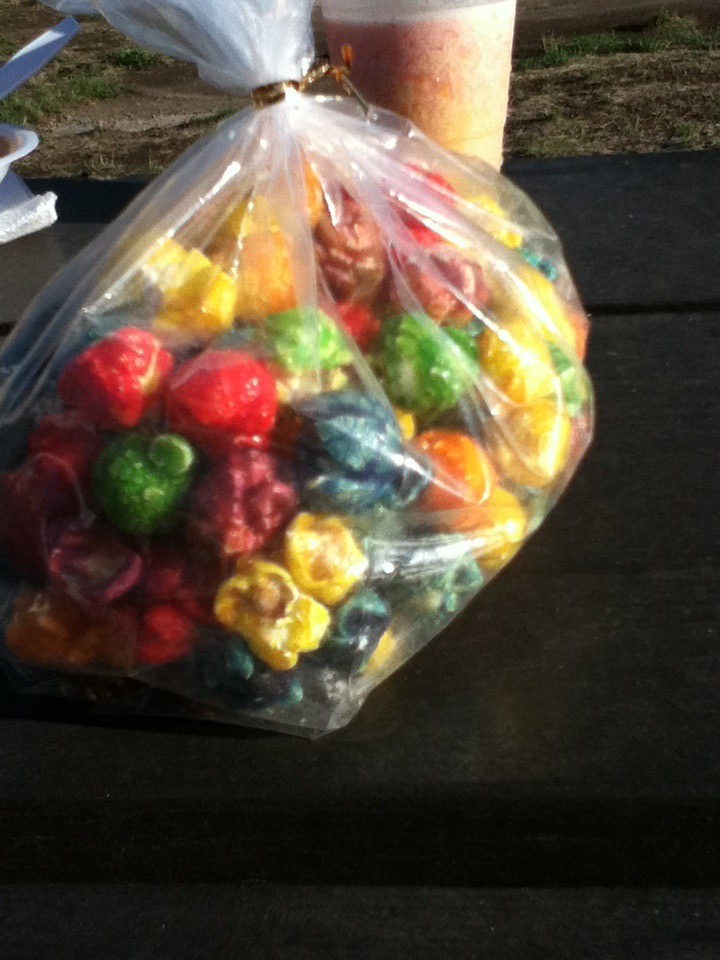 Rainbow corn From Ernie's Kettle Korn at Madison Meet & Ea