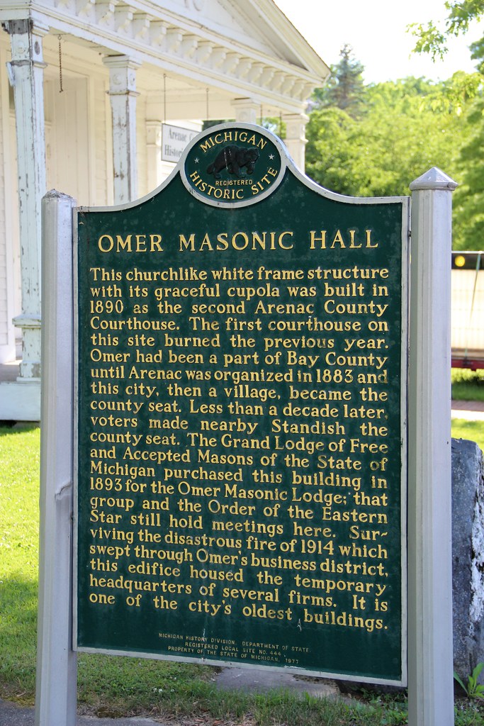 Second Arenac County Courthouse Historical Marker (Omer, M… Flickr