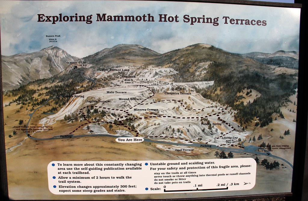 Map of Mammoth Hot Springs Yellowstone National Park Flickr
