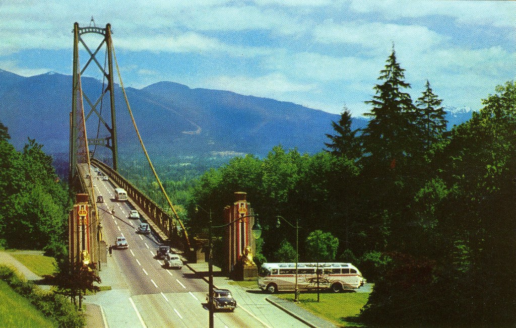 Postcard Lions Gate Bridge, 1953 "ENTRANCE TO LION'S GATE… Flickr