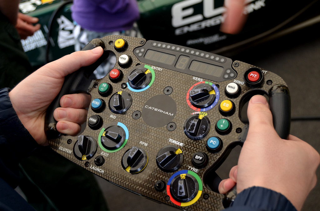Caterham/Lotus steering wheel An F1 steering wheel Nic Redhead Flickr