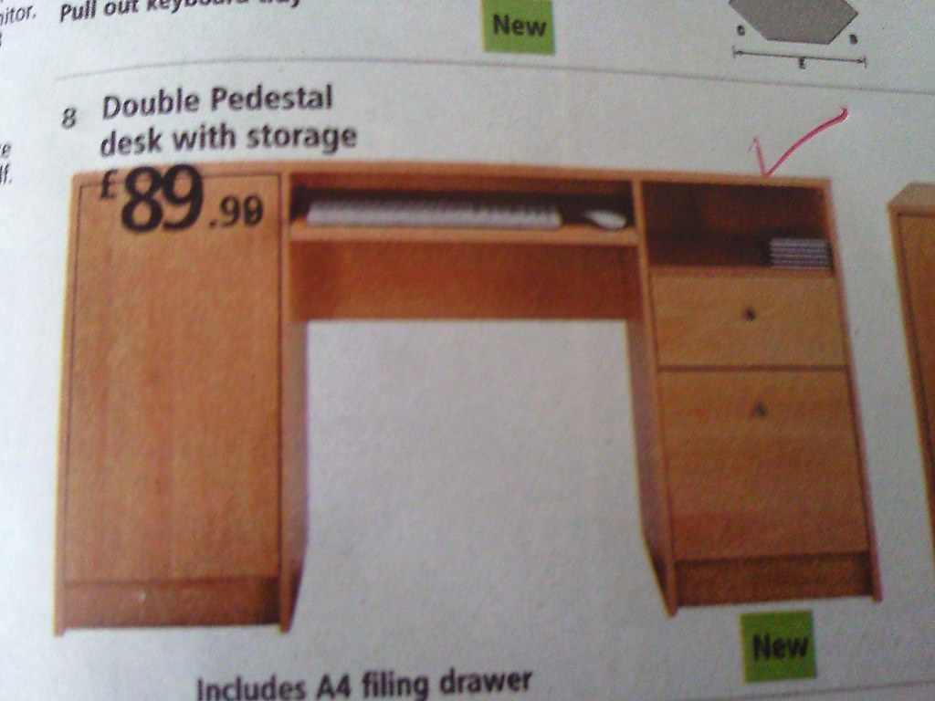 NEW, argos, double pedestal desk with storage anf A4 filin… Flickr