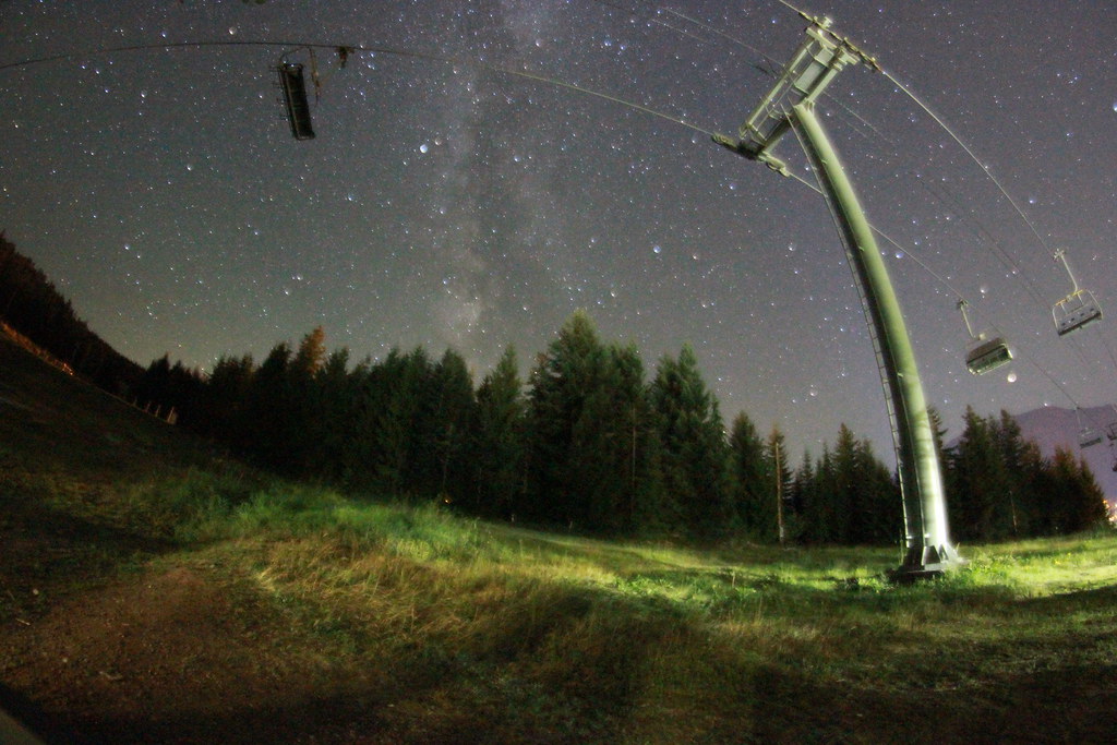 Chairlift Under The Stars Whistler. BC Cam Anderson Flickr