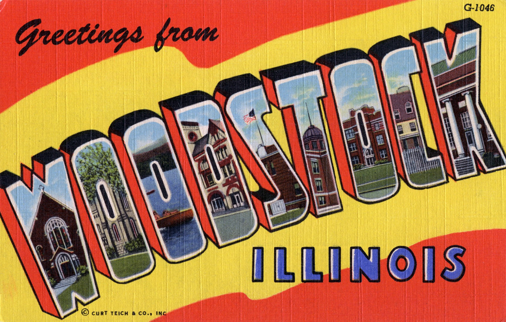 Greetings from Woodstock, Illinois Large Letter Postcard… Flickr