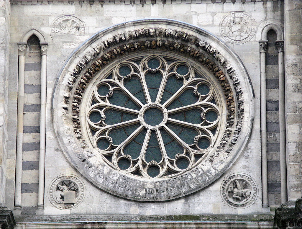 The Rose Window, West Front, Basilica of SaintDenis, Pari… Flickr